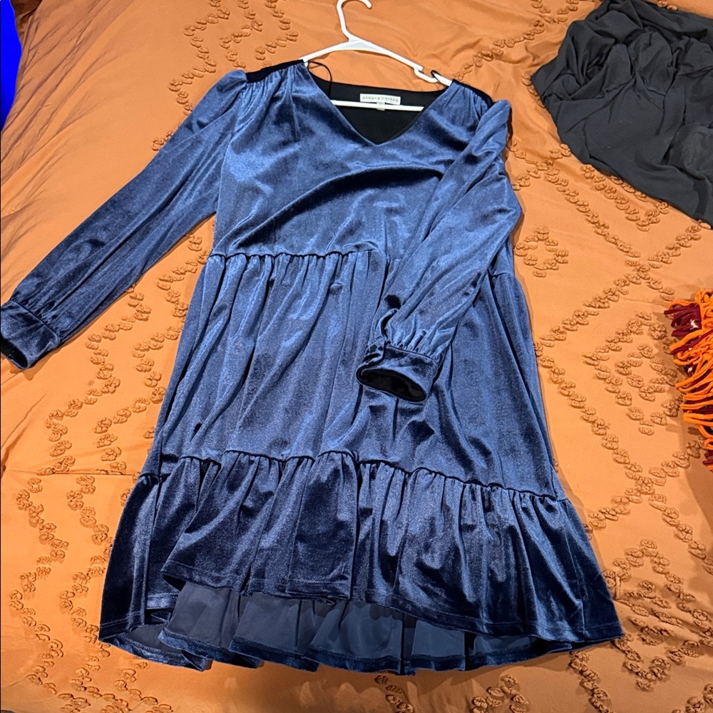 Sandra Darren Blue Midi Dress